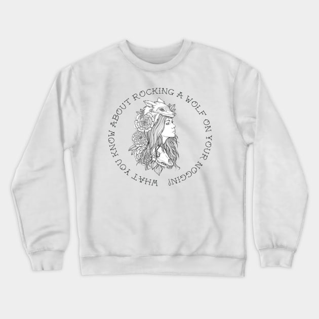 Wolf Noggin Crewneck Sweatshirt by frickinferal